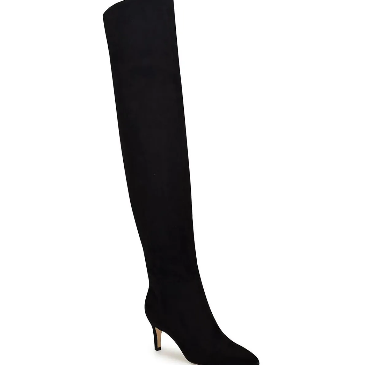 Zipper Suede Knee-High Boots