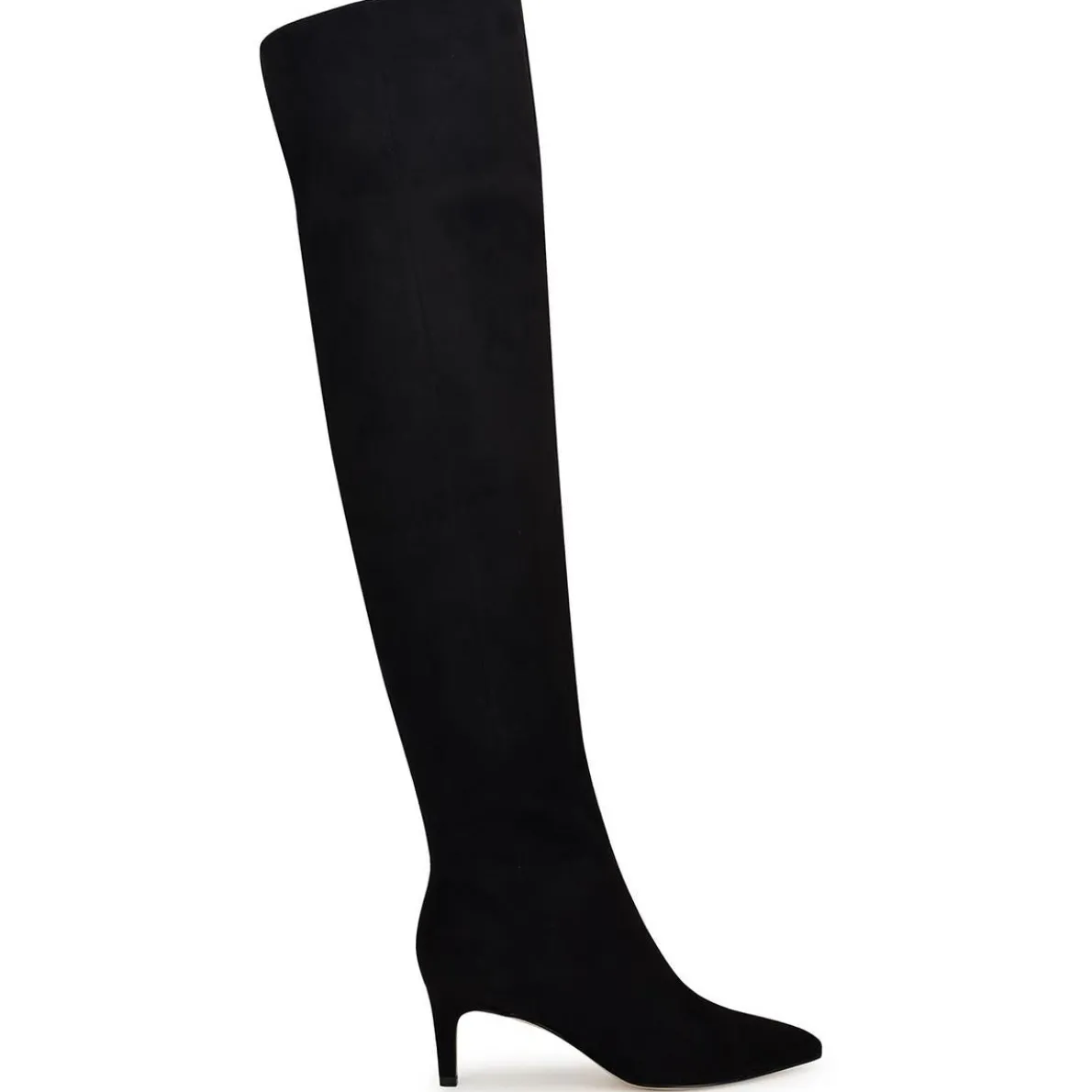 Zipper Suede Knee-High Boots