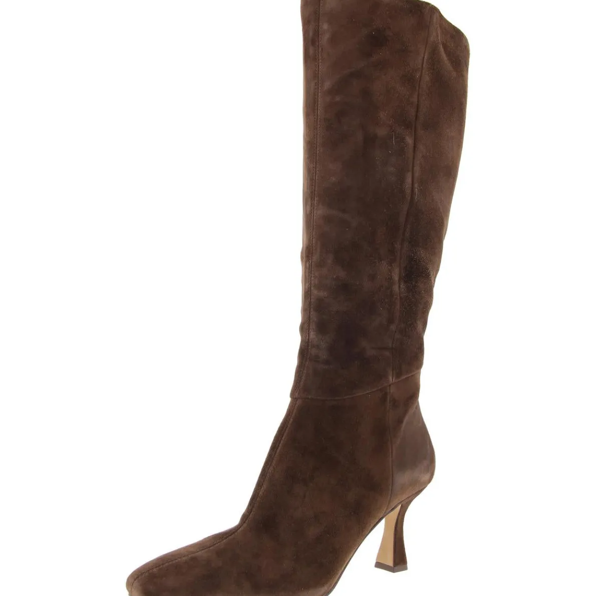 Zipper Suede Knee-High Boots