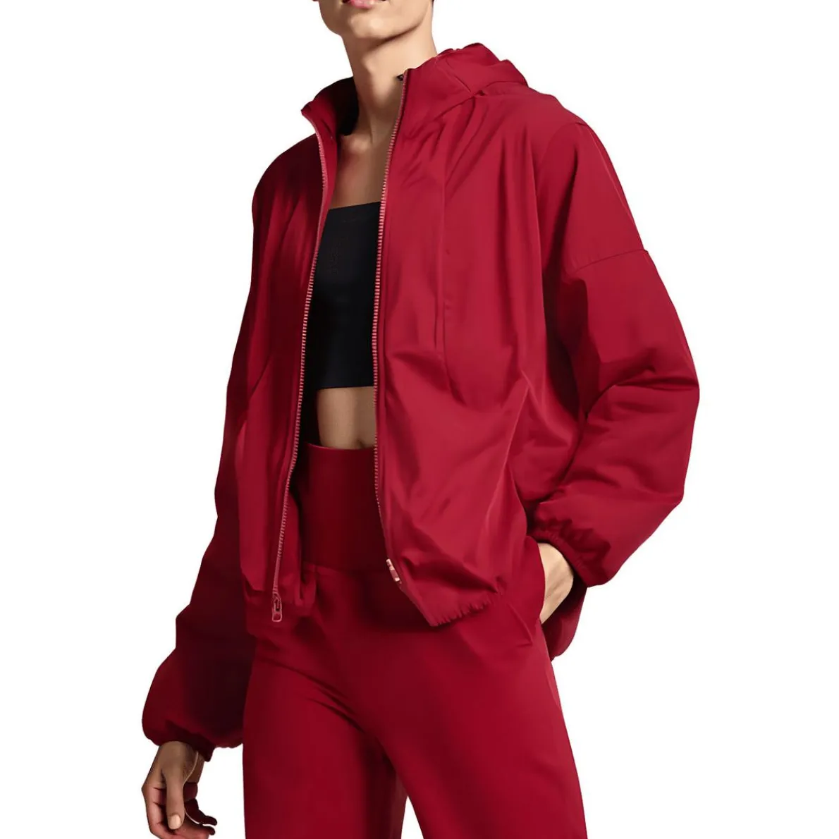 Zipper Woven Track Jacket