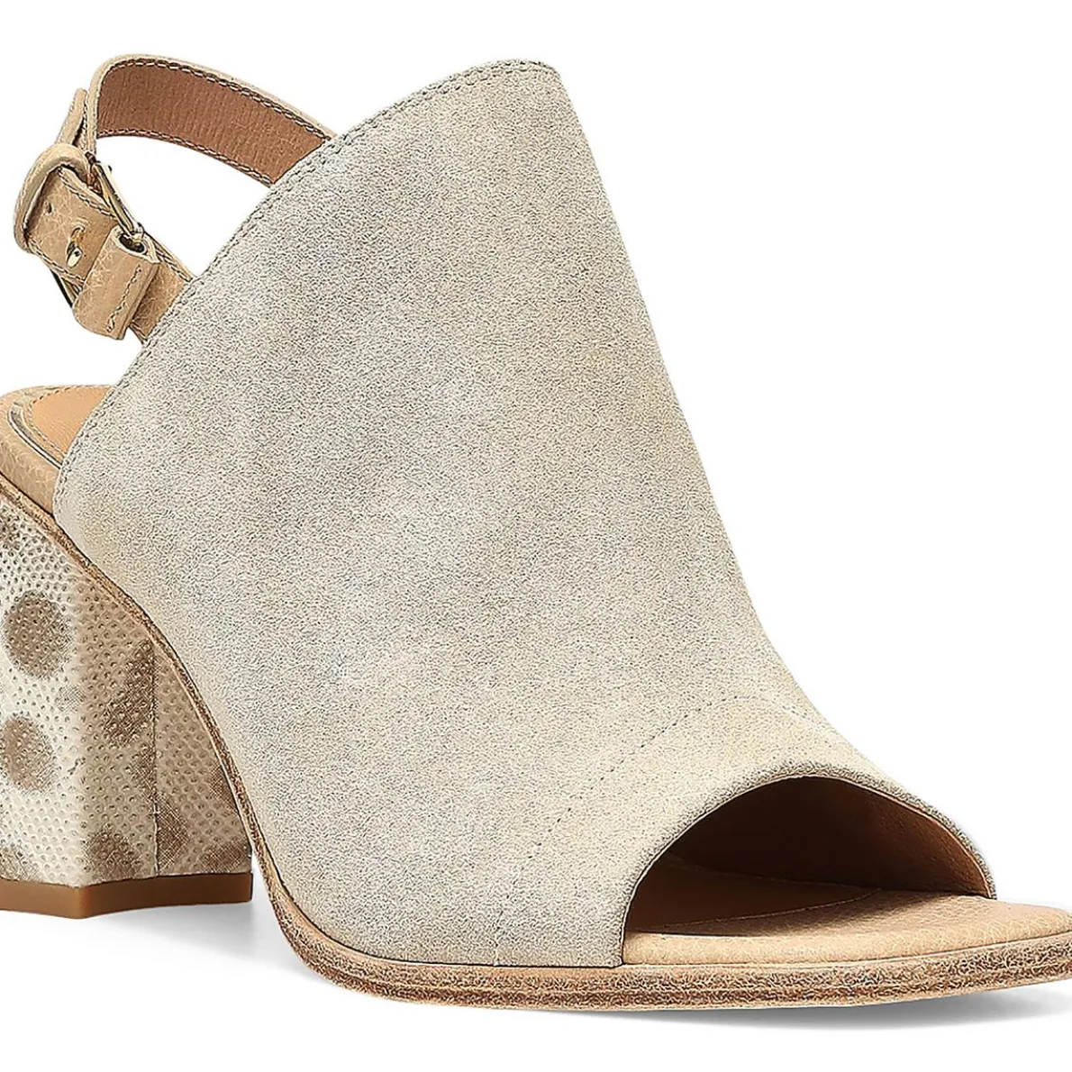 ILIANA02 Suede Block Heel Slingback Sandals