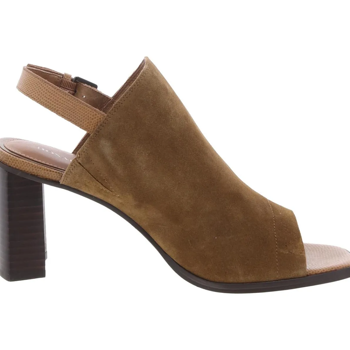 ILIANA02 Suede Block Heel Slingback Sandals