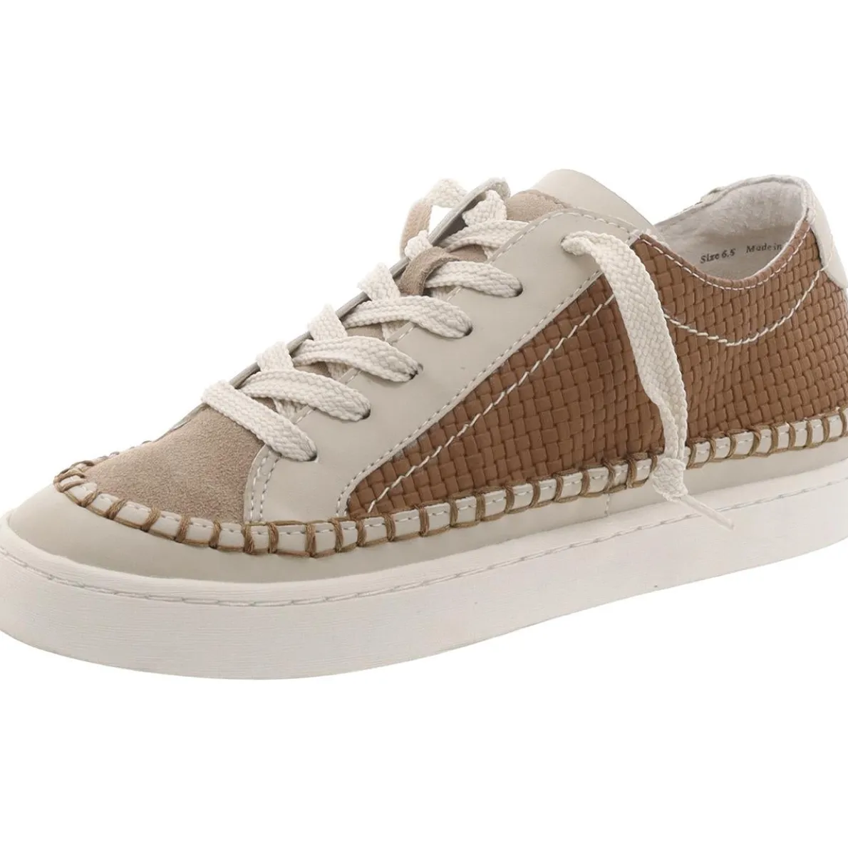 Zolen Mixed Media Lace-Up Casual And Fashion Sneakers